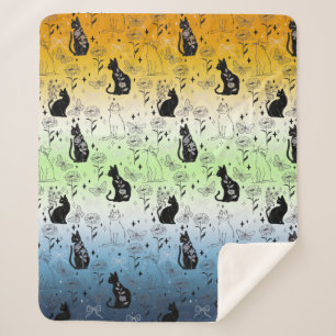 AroAce Agender Stolz Schwarze Katze - Mystische He Sherpadecke