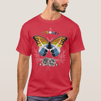 Aroace Butterfly LGBT Asexual Aromantic Prilag Fla T-Shirt
