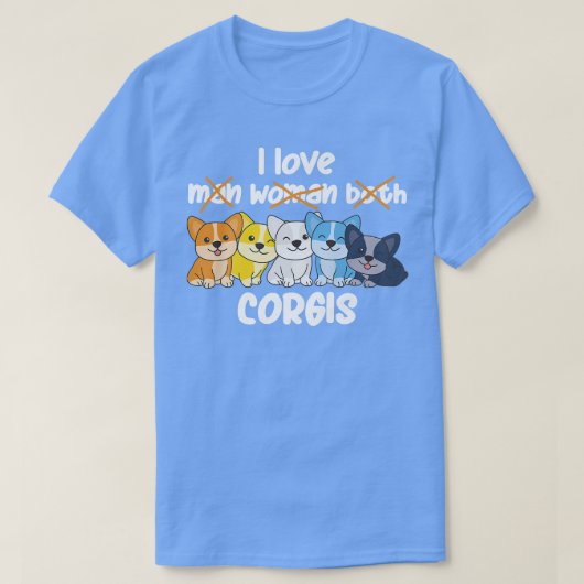 Aroace Flag Pride Lgbtq Dog Niedlich Aroace Corgi3 T-Shirt (Design vorne)