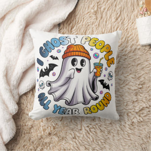 AroAce Funny Halloween - I Ghost People Kissen
