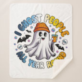 AroAce Funny Halloween - I Ghost People Sherpadecke (Vorderseite)