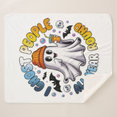 AroAce Funny Halloween - I Ghost People Sherpadecke (Vorderseite (Horizontal))