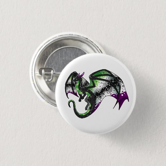 AroAce Pride Dragon Button (Vorne & Hinten)