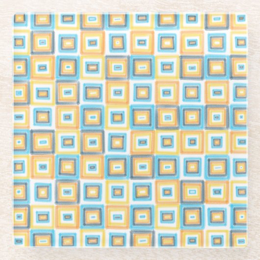AroAce Pride Flag Moderne Kunst Glasuntersetzer (Vorderseite)