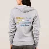 AroAce Pride - Geburtsort: Erde. Rasse: Mensch Hoodie (Rückseite)