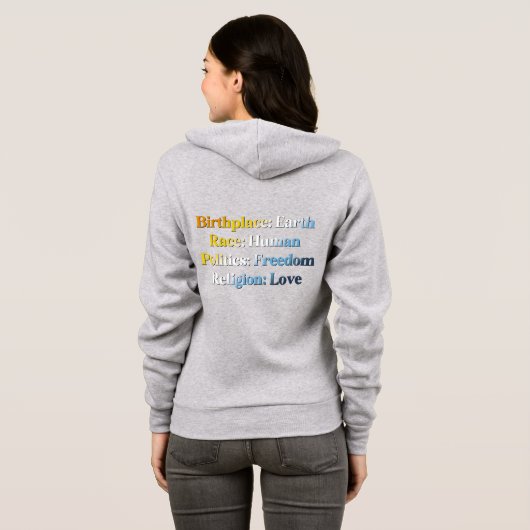 AroAce Pride - Geburtsort: Erde. Rasse: Mensch Hoodie (Schwarz voll)