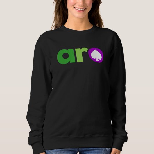 Aroace Pride Spade LGBT Aro Ace LGBTQ Aromantic As Sweatshirt (Vorderseite)