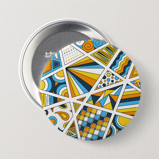 AroAce Pride Zen Doodle Sunset Flag Moderne Abstra Button (Vorne & Hinten)