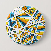 AroAce Pride Zen Doodle Sunset Flag Moderne Abstra Button (Vorderseite)