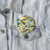 AroAce Pride Zen Doodle Sunset Flag Moderne Abstra Button (Beispiel)