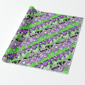 Aroace Radioactive Pride Flag Squiggles Geschenkpapier (Ungerollt)