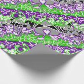 Aroace Radioactive Pride Flag Squiggles Geschenkpapier (Ecke)