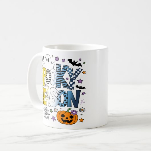 AroAce Spooky Season Halloween Kaffeetasse (Vorderseite Links)