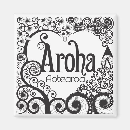 Aroha Aotearoa Magnet (Vorne)