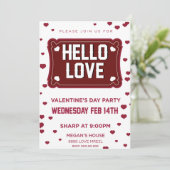 Aroma der Liebe Kaffeebasen Hallo Liebe Fest Einladung (Stehend Vorderseite)