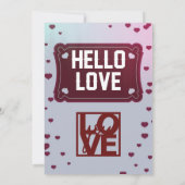 Aroma der Liebe Kaffeebasen Hallo Liebe Fest Einladung (Rückseite)