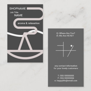 Aroma/Massage/Therapie/Chiropraktische Visitenkart Visitenkarte