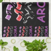 Aroma schwarz mit rot und lila geschirrtuch (Gefaltet)