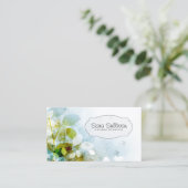 Aroma-Therapeut Elegante Nature Business Card Visitenkarte (Stehend Vorderseite)