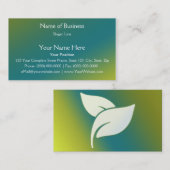 Aroma-Therapiemöglichkeiten mit Grün und Blau-Blät Visitenkarte (Vorne/Hinten)