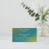 Aroma-Therapiemöglichkeiten mit Grün und Blau-Blät Visitenkarte (Stehend Vorderseite)