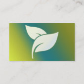 Aroma-Therapiemöglichkeiten mit Grün und Blau-Blät Visitenkarte (Rückseite)