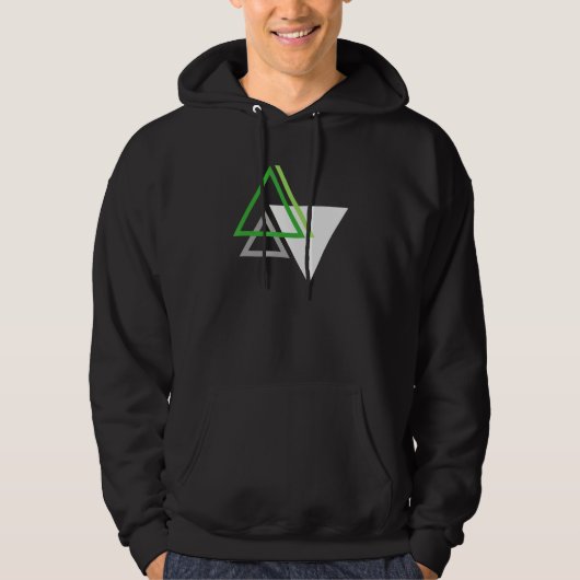 Aromantic Aro Pride Subtle Geometric LGBTQ LGBT Ga Hoodie (Vorderseite)