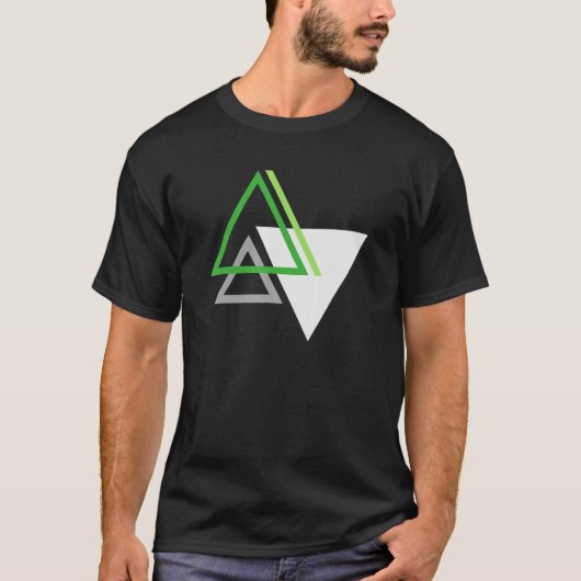 Aromantic Aro Pride Subtle Geometric LGBTQ LGBT Ga T-Shirt (Vorderseite)
