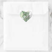 Aromantic Aro Pride Unicorn Zen Doodle Quadratischer Aufkleber (Tasche)