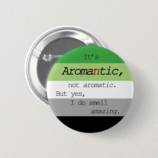 Aromantic/aromatisches Button (Vorne & Hinten)