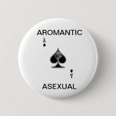 Aromantic asexualer Knopf Button (Vorderseite)