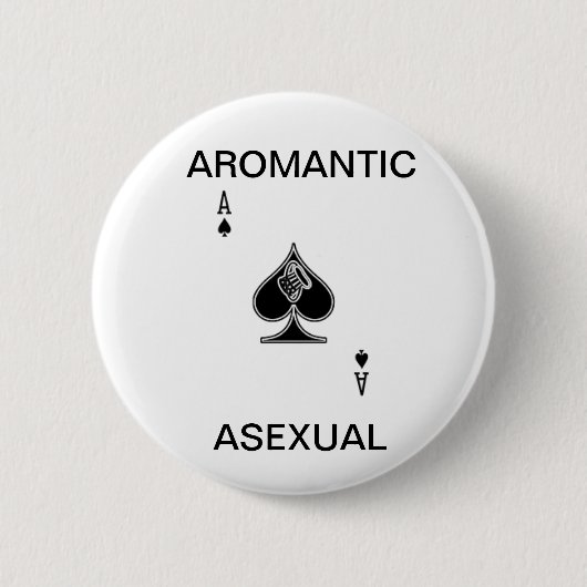 Aromantic asexualer Knopf Button (Vorderseite)