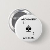 Aromantic asexualer Knopf Button (Vorne & Hinten)