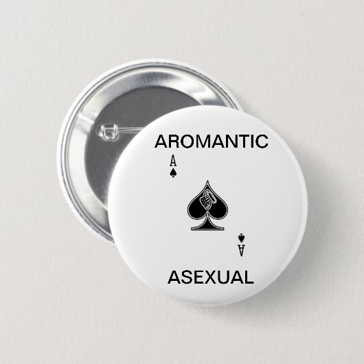 Aromantic asexualer Knopf Button (Vorne & Hinten)