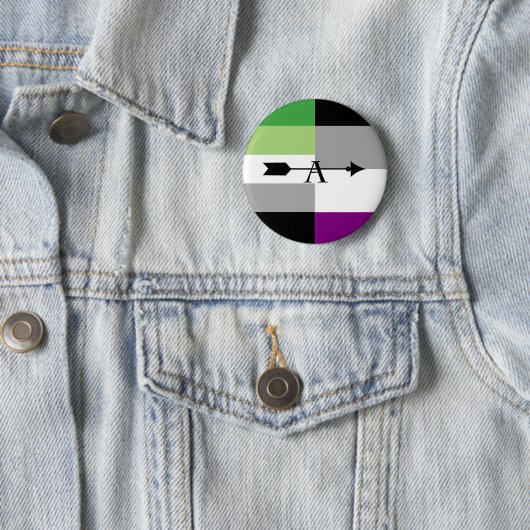 Aromantic asexuales Aro As-Button Button (Beispiel)