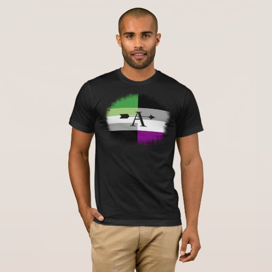 Aromantic asexuales Aro As-Shirt T-Shirt (Vorne ganz)