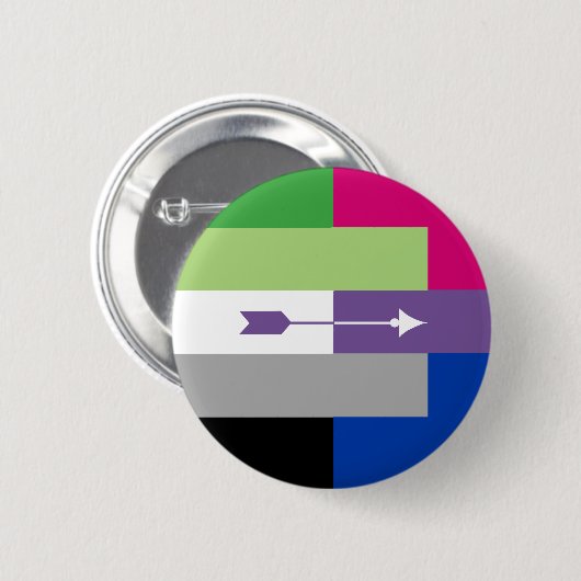Aromantic Bisexual-Button Button (Vorne & Hinten)