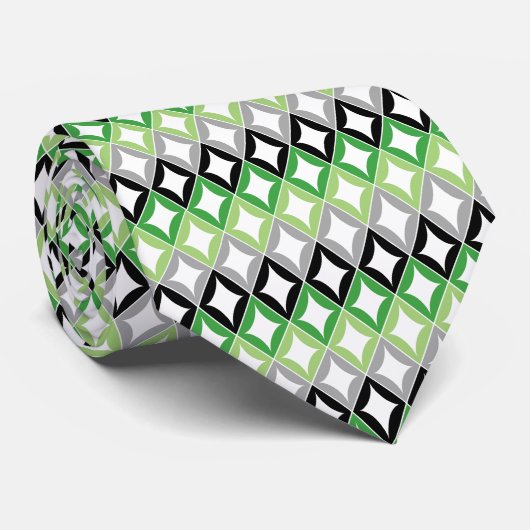 Aromantic Flag Diamonds Pride Krawatte (Gerollt)