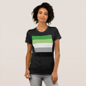 aromantic Flagge T-Shirt (Vorne ganz)