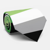 Aromantic Flaggen-Krawatte Krawatte (Gerollt)