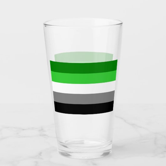 Aromantic Flaggen-Liter-Glas Glas (Vorderseite)