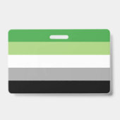 Aromantic Flaggen-Name/Pronomen-Abzeichen Ausweis (Rückseite)