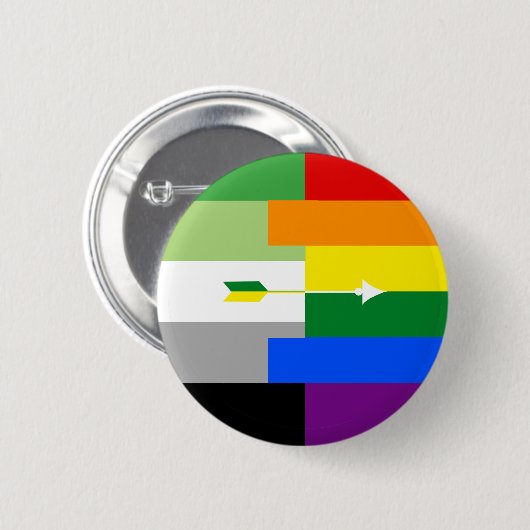 Aromantic Homosexuell-Button Button (Vorne & Hinten)