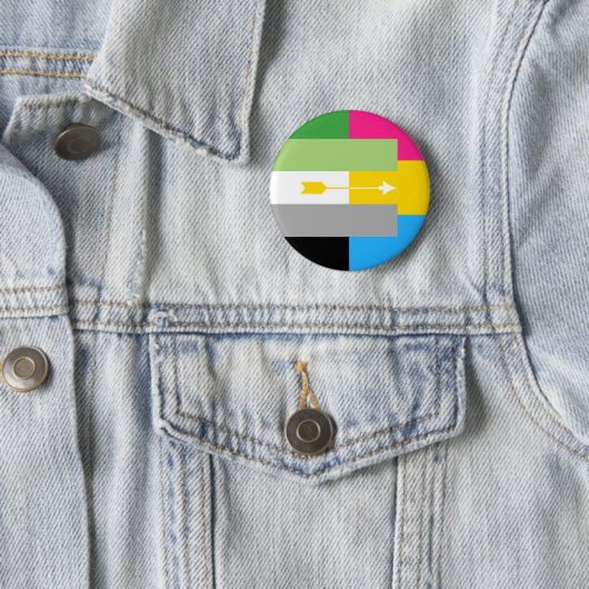 Aromantic Pansexual Button (Beispiel)