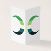 Aromantic Pride Crescent Moons Greeting Card Visitenkarten (Vorderseite)