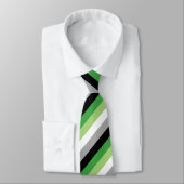 Aromantic Pride Flag Krawatte (Gebunden)