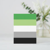 Aromantic Pride Flag Postkarte (Stehend Vorderseite)