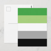 Aromantic Pride Flag Postkarte (Vorne/Hinten)