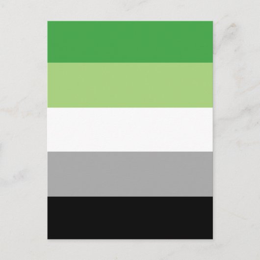Aromantic Pride Flag Postkarte (Vorderseite)