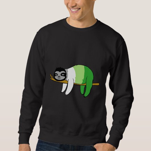 Aromantic Pride Sloth Nickerchen Sloth Lazy Sweatshirt (Vorderseite)